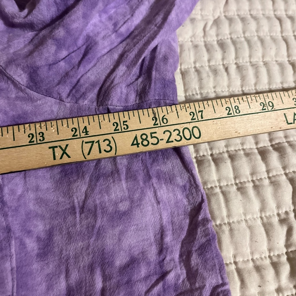 Susan Graver Lavender Button-Down Shirt - Picture 5 of 7